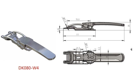 Huiding DK080 Basculer Le Loquet  Galvanisé Au Fer Pour Véhicule